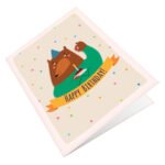 Birthday Brown Bear Greeting Card