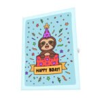 Birthday Sloth Greeting Card
