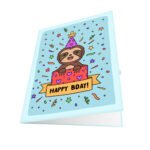 Birthday Sloth Greeting Card