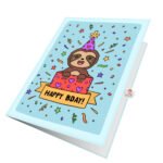 Birthday Sloth Greeting Card