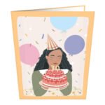 Blowing Cake Greeting Card