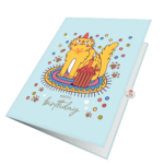 Crazy Birthday Cat Greeting Card