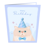 Festive Cat Greeting Card