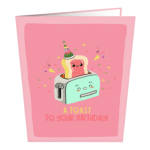 Toasting Birthday Greeting Card