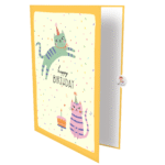 Meowing B’Day Cat Greeting Card