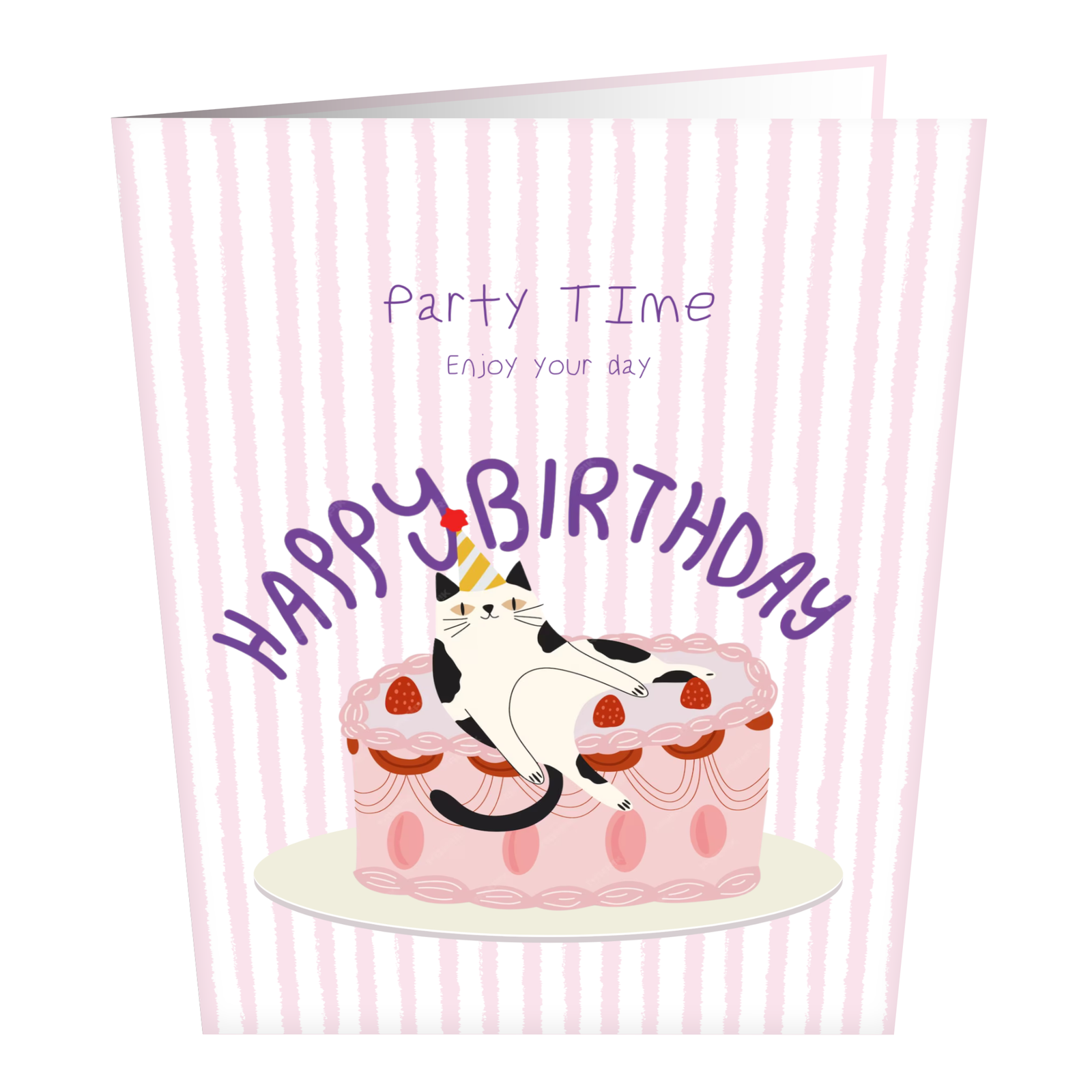 Slay Birthday Cat Greeting Card